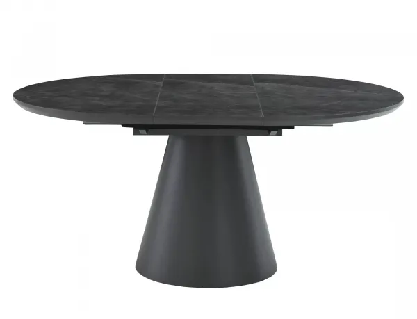 Signal Rozkládací jídelní stůl Angel 120/160 cm šedý mramor/černý
