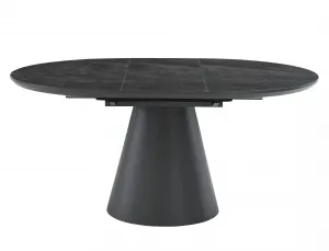 Signal Rozkládací jídelní stůl Angel 120/160 cm šedý mramor/černý