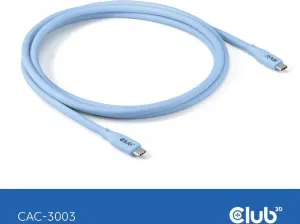 Club 3D Club3D Kabel USB-C 4.0, 20Gbps, 4K60Hz, PD 240W, 2m, modrá