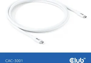 Club 3D Club3D Kabel USB-C 4.0, 20Gbps, 4K60Hz, PD 240W, 2m, bílá