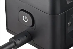 Viking síťový adaptér YC23H, 2x 230 V, 1x USB-A, 2x USB-C, dotykové světlo, funkce stojánku, černá