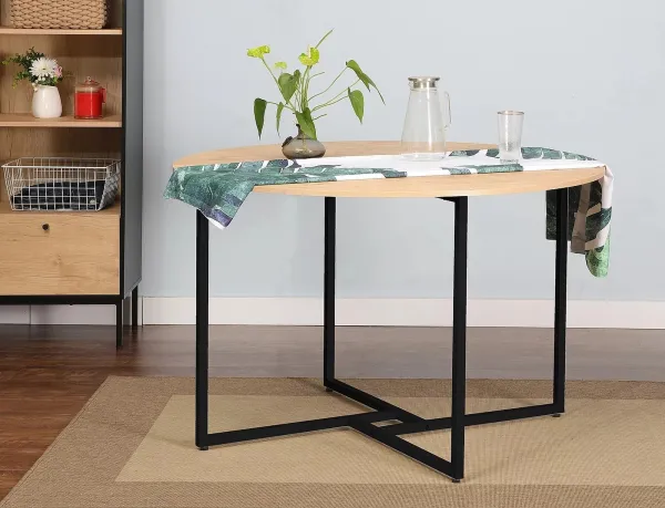 Signal Okrúhly jedálenský stôl Alto 120 cm dub prírodný/čierny