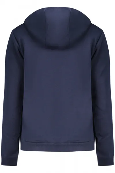 Tmavomodrá mikina s kapucňou na zips