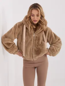 Béžová mikina s kapucňou
