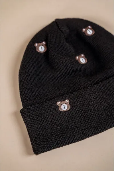 Detská čiapka Ander LITTLE BEAR z merino vlny