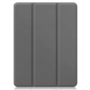 LEATHER Zaklápací obal Apple iPad Pro 12.9 2022 / 2021 šedý