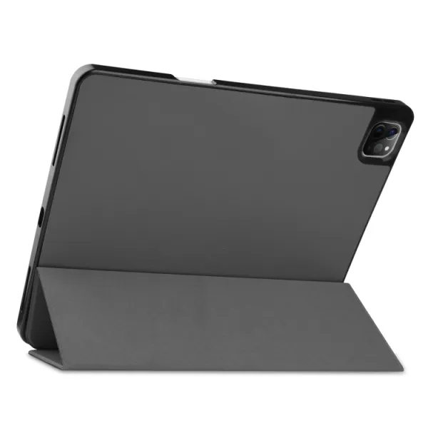 LEATHER Zaklápací obal Apple iPad Pro 12.9 2022 / 2021 šedý