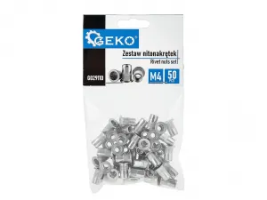 Geko Sada hliníkových nitovacích matíc M4 (50 ks)
