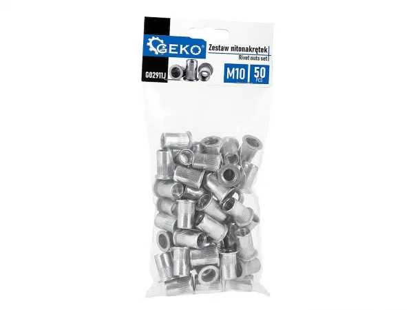 Geko Sada hliníkových nitovacích matíc M10 (50 ks)