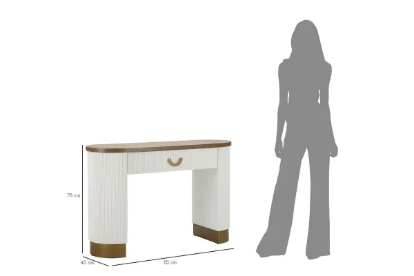 Marinela Dizajnová konzola Tahigwa 121 cm biela