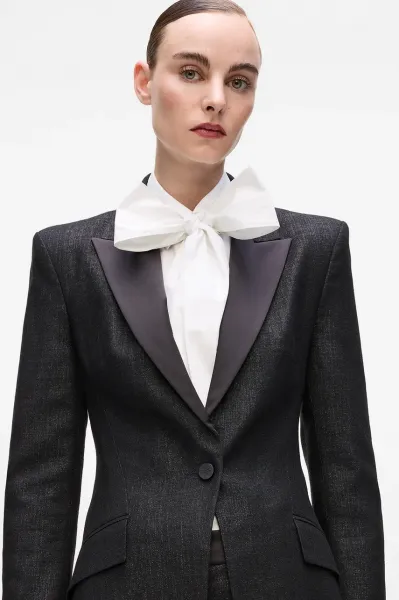 Sako Karl Lagerfeld Metallic Blazer Black