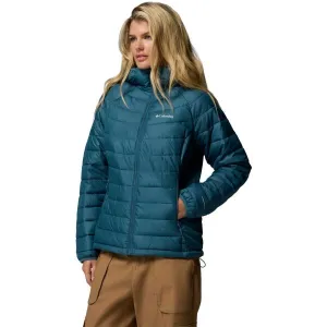 Columbia POWDER LITE HOODED JACKET Dámska bunda, modrá, veľkosť