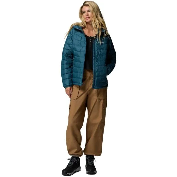 Columbia POWDER LITE HOODED JACKET Dámska bunda, modrá, veľkosť