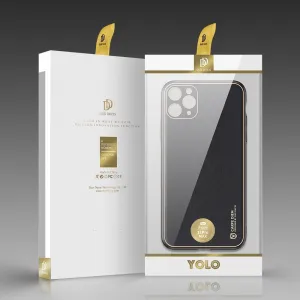 DUX DUCIS Yolo kožený kryt na iPhone 12 Pro Max, čierny