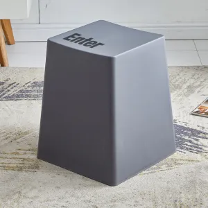 Taburet, sivá, plast, KLAVO