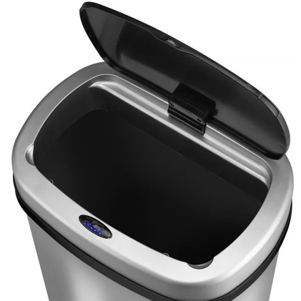 Automatický bezdotykový odpadkový kôš 50 l – strieborný