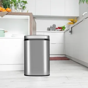 Automatický bezdotykový odpadkový kôš 50 l – strieborný