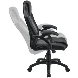 Ergonomická kancelárska stolička, čierna, polohovateľná opie
