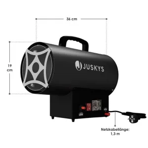 15 kW plynový ohrievač vzduchu – čierny