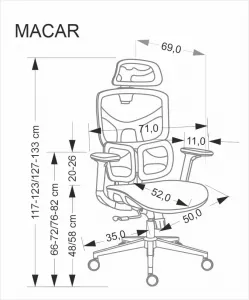 HALMAR Kancelářská židle Macar černá