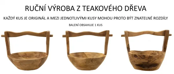 Mauro Ferretti Dekorativný odkladací košík Timbo z masívu