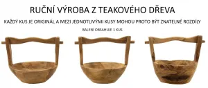 Mauro Ferretti Dekorativný odkladací košík Timbo z masívu