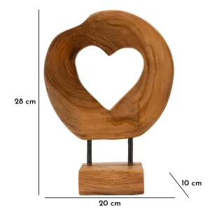 Mauro Ferretti Dřevěná dekorace Hasi 28 cm hnědá