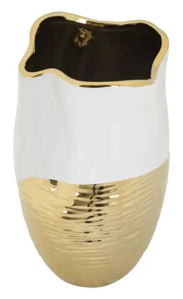 Mauro Ferretti Váza Lux 35 cm zlatá/biela