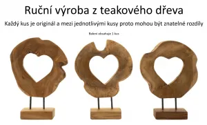 Mauro Ferretti Dřevěná dekorace Hasi 38 cm hnědá