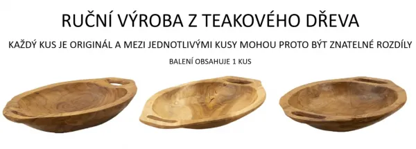 Mauro Ferretti Dekoratívna odkladacia miska Wan z masívu