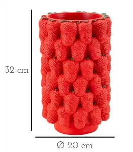Mauro Ferretti Váza Jahoda 32 cm červená