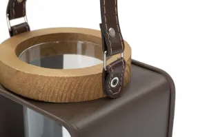 Mauro Ferretti Lucerna Sklo 18 cm hnedá/číra