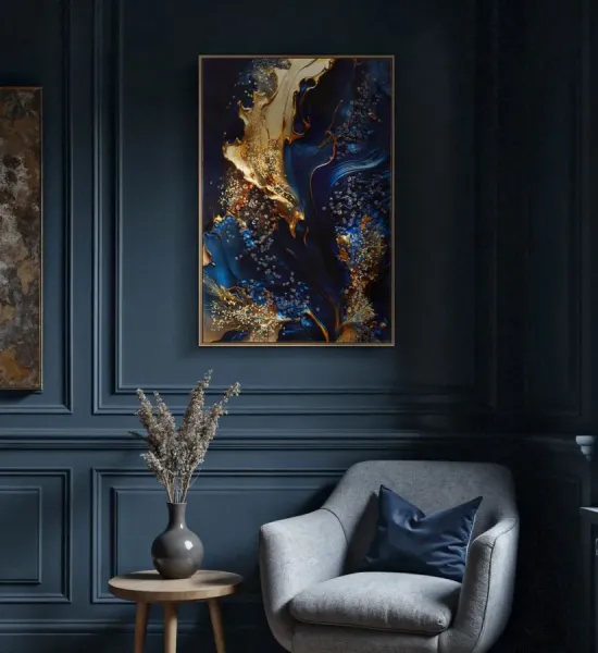 Mauro Ferretti Obraz Andromeda A 60x90 cm modrý/zlatý