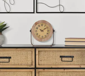 Mauro Ferretti Stolné hodiny Okrúhle 24 cm hnedé