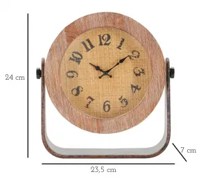 Mauro Ferretti Stolné hodiny Okrúhle 24 cm hnedé