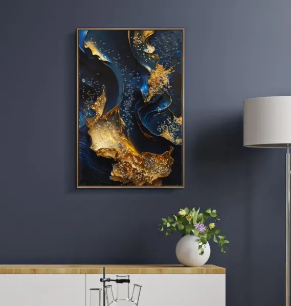 Mauro Ferretti Obraz Andromeda B 60x90 cm modrý/zlatý