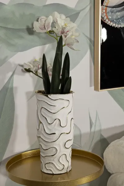 Mauro Ferretti Váza Adore 32 cm zlatá/biela