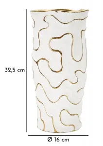 Mauro Ferretti Váza Adore 32 cm zlatá/biela