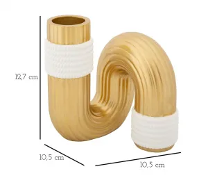 Mauro Ferretti Váza Bann Veľká 12 cm zlatá/biela