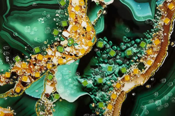 Mauro Ferretti Obraz Smaragdový 82x62 cm zelený/zlatý