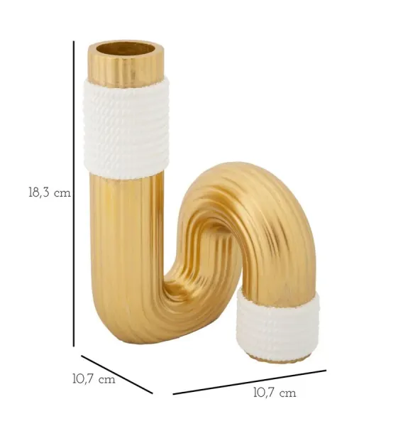 Mauro Ferretti Váza Bann Veľká 18 cm zlatá/biela