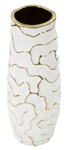 Mauro Ferretti Váza Lia 29 cm biela/zlatá
