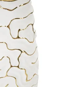 Mauro Ferretti Váza Lia 29 cm biela/zlatá