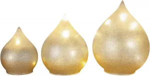 Weltbild LED Skleněné dekorace Glitter, sada 3 ks