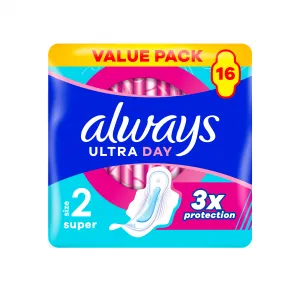 Always Ultra Day Super Hygienické Vložky s kridielkami 16ks, veľkosť 2