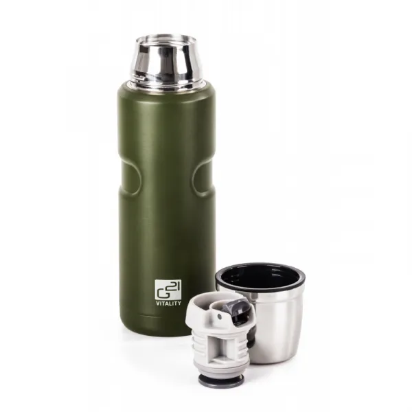 G21 Termofľaša na pitie, 500 ml, khaki zelená