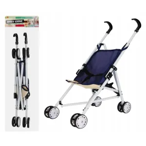 Kočík pre bábiky kovový rám Navy Blue 53cm