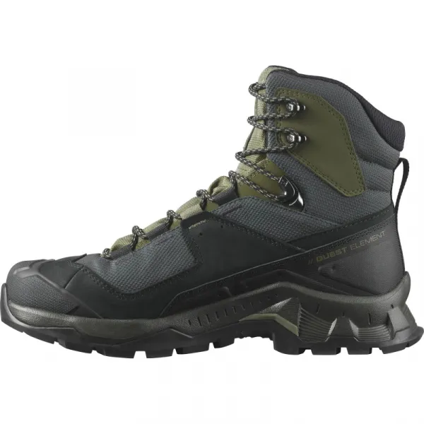 Pánska členková turistická obuv SALOMON Quest Element GTX M black deep lichen green olive night
