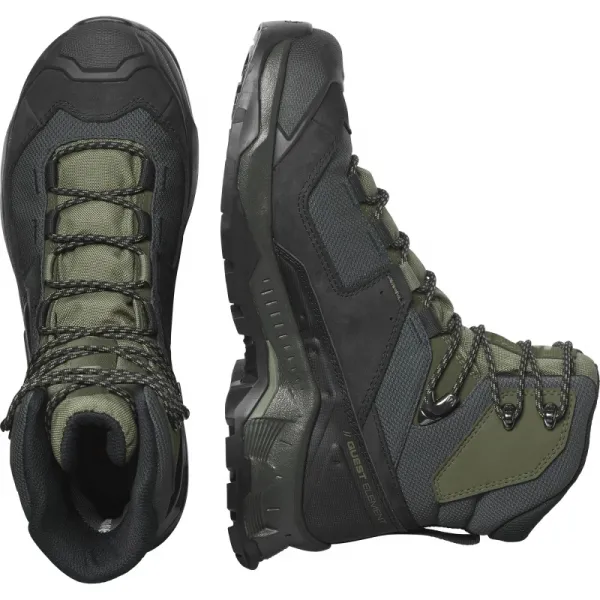 Pánska členková turistická obuv SALOMON Quest Element GTX M black deep lichen green olive night