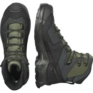 Pánska členková turistická obuv SALOMON Quest Element GTX M black deep lichen green olive night